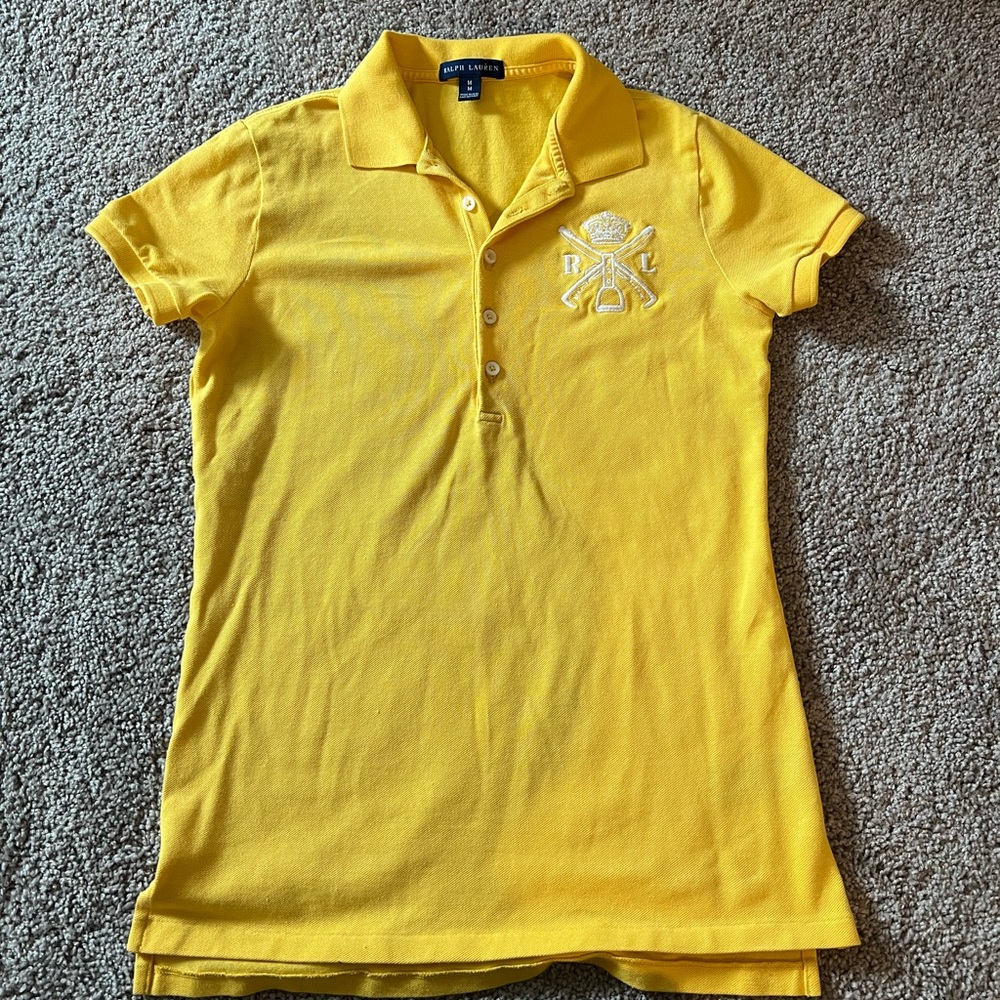 Womens Ralph Lauren Polo Size Medium Yellow